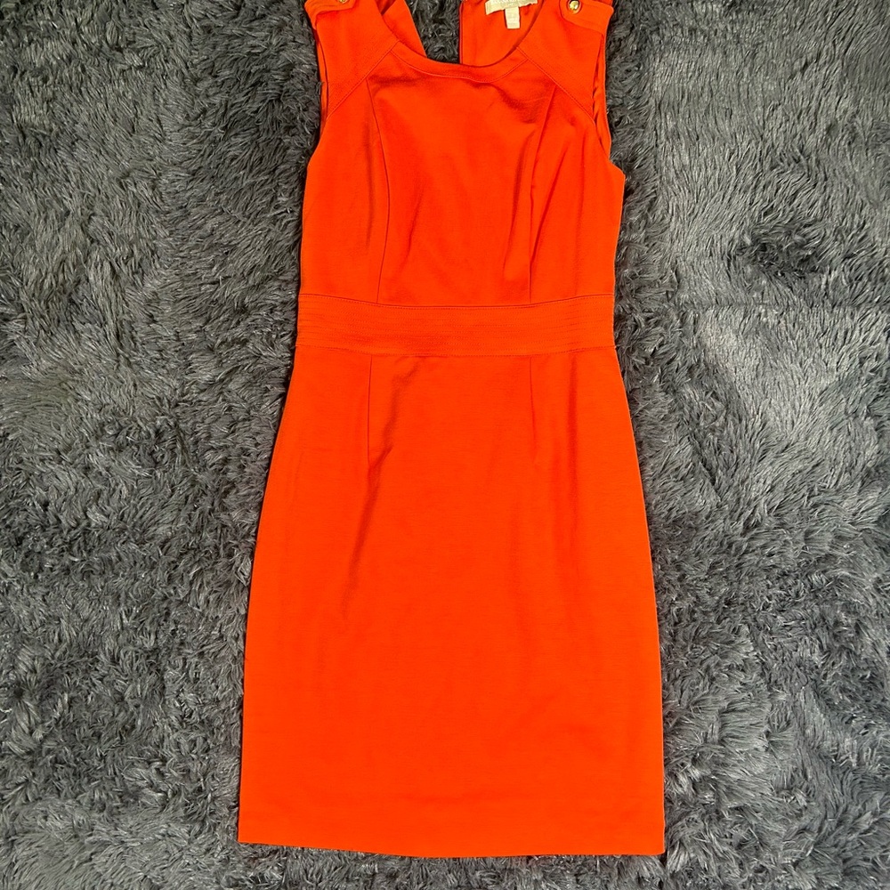 Banana Republic Vibrant Orange Midi Dress